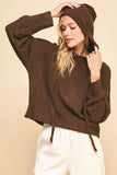 Davi & Dani Drop Shoulder Long Sleeve Hooded Sweater