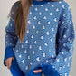 Contrast Round Neck Long Sleeve Sweater
