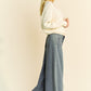 Davi & Dani Round Neck Batwing Sleeve Sweater