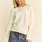 Davi & Dani Round Neck Batwing Sleeve Sweater
