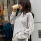 Contrast Round Neck Long Sleeve Sweater