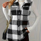 Plaid Button Up Vest Coat