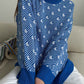 Contrast Round Neck Long Sleeve Sweater