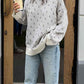 Contrast Round Neck Long Sleeve Sweater
