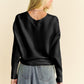 Davi & Dani Round Neck Batwing Sleeve Sweater