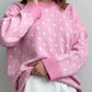 Contrast Round Neck Long Sleeve Sweater