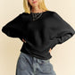 Davi & Dani Round Neck Batwing Sleeve Sweater