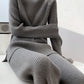 Mock Neck Raglan Sleeve Top and Pants Sweater Set