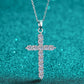 Adored 925 Sterling Silver Cross Moissanite Necklace