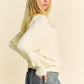 Davi & Dani Round Neck Batwing Sleeve Sweater