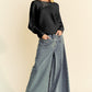 Davi & Dani Round Neck Batwing Sleeve Sweater