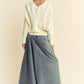 Davi & Dani Round Neck Batwing Sleeve Sweater